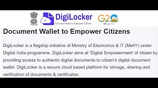 DigiLocker Registration process [upl. by Brest]