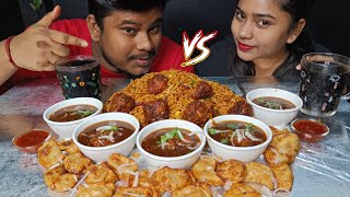 Spicy Chow Mein With Manchurian Balls Challenge  स्पाइसी मोमोज ईटिंग चैलेंज  Food Challenge [upl. by Malinowski]