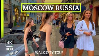 🔥 Hot Evening Life in Russia Moscow Walk Сity Tour Russian Girls amp Guys 4K HDR [upl. by Pascoe]