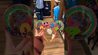 disneyland💛🩷2024 collection clear puffy mickey ears confetti inside disneyland shorts 2024 [upl. by Gardy834]