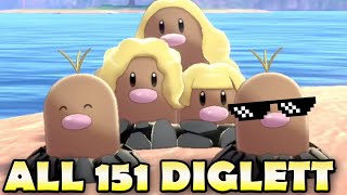 🔍 ALL 151 DIGLETT amp Where To Find Them In Isle of Armor  Pokemon Sword and Shield Diglett Guide [upl. by Radek]