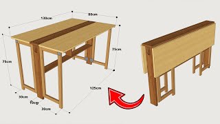 HOW TO MAKE A FOLDING DINING TABLE STEP BY STEP [upl. by Jacquetta]