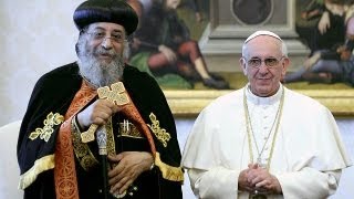 Egypts Coptic Pope Tawadros II on historic Vatican visit [upl. by Ly]