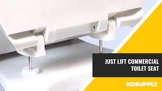 Just Lift Commercial Toilet Seat  HD Supply [upl. by Eednam]