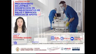 PROCEDIMIOENTO DE LIMPIEZA Y DESINFECCIÓN EN ESTABLECIMIENTOS DE SALUD Y SERVICIOS MEDICOS DE APOYO [upl. by Vasileior]