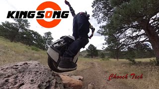 King Song s18 Takes On Extreme Mountain bike Trails [upl. by Ydaj]