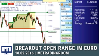 tradAc  Breakout Open Range im EURO 18 02 2016 [upl. by Notlem225]