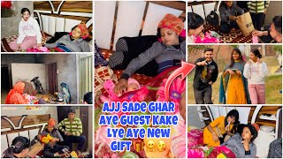 Ajj Sade Ghar Aye Guest Kake Lye Aye New Gift 🎁 🤗😘karanjagpreetvlogs [upl. by Semela56]