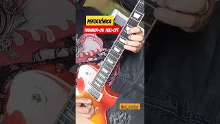 Pentatônica com HammeronPullOff guitar guitarplayer guitarist guitarsolo [upl. by Tnecniv]