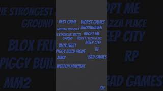 Best and worst games [upl. by Marylou]