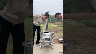 Rural household wood stove wood stove ground boiler [upl. by Dudden]