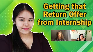 How to get that RETURN OFFER from your Internship  CAREER COACHING WITH CHRISTINE [upl. by Nareht]