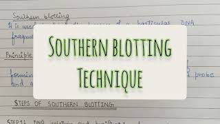 Southern blotting technique  Nucleic acid hybridization [upl. by Enitnatsnoc427]