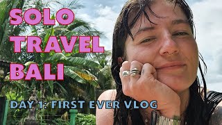 SOLO TRAVEL BALI Day 1  Arriving and exploring Bali first vlog dont h8 [upl. by Aihtenak]