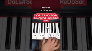 Inuyasha The Loves End piano tutorial Fácil inuyasha pianotutorial anime [upl. by Atiuqrahc]