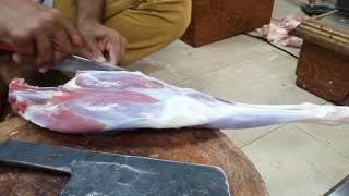 mutton leg piece cutting skills Bakre ki Raan banane ka sabse Achcha tarika [upl. by Asilenna58]