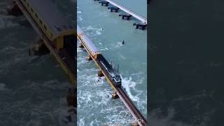 Dangerous railway bridge  pamban bridge pambanbridge railway indianrailways [upl. by Rosmunda]