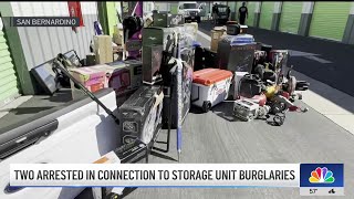 Two arrested in connection to storage unit burglaries [upl. by High]