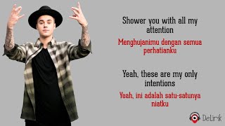 Intentions  Justin Bieber ft Quavo Lyrics video dan terjemahan [upl. by Neirol]