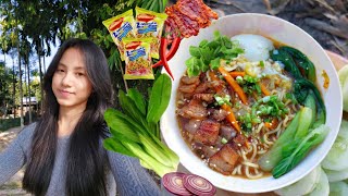 Ramen Noodles  Spicy Ramen Noodles  Korean Style Ramen Noodles with Maggi  Maggie recipe [upl. by Ennovihs]