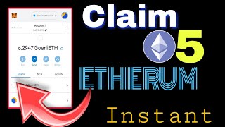 How to Claim 5 etherum in metamask  goerli testnet faucet  layerzero testnet bridge  claim faucet [upl. by Llehcim]