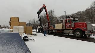 shaftwall delivery in the snow [upl. by Calvina]