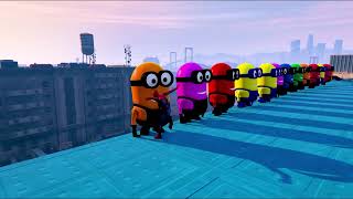 GTA 5 Crazy Ragdolls RED SPIDERMAN VS YELLOW MINION VS RED MINION Euphoria Physics and Funny 44 [upl. by Popper]