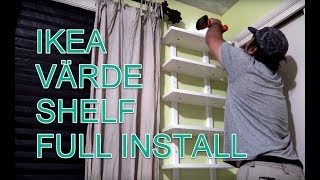 IKEA Varde Shelf Full Assembly and Installation [upl. by Meri]