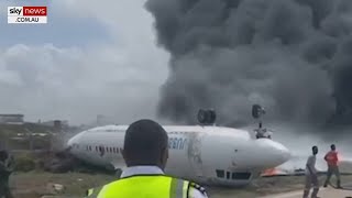 Plane flips in horrific crash landing [upl. by Scarito352]