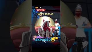 HAPPY SARKAR ROAST 😂  Happy Sarkar Scripted Video freefire shorts ytshorts [upl. by Atiker]