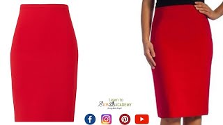 How to Cut a Pencil Skirt without a Pattern Easy Detailed Instructions [upl. by Allicirp609]