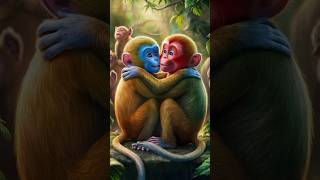 monkey couple love ❤️ funny monkey animals [upl. by Ettennat]