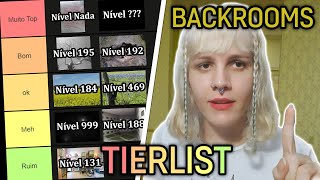 TIERLIST DOS NÍVEIS DOS BACKROOMS  Parte 5 [upl. by Ydnew]