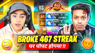 Breaking Highest 467 Streak पर पोपट होगया 😨 Angry Youtuber Vs Aditech 🤬 He Abused Me [upl. by Marcy]