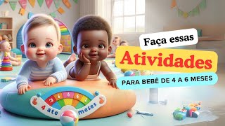 Bebê de 4 meses  Atividades para bebês de 4 a 6 meses [upl. by Kilbride904]