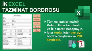 Kıdem İhbar Tazminatı ve İzin Ücreti Hesaplama [upl. by Iroak]