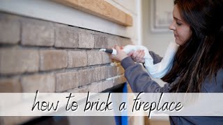 How to Install Thin Brick to Fireplace [upl. by Aniweta]