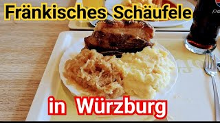 Fränkisches Schäufele in Würzburg verspeist 🍽 🥂 🍾 [upl. by Ibor]