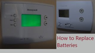 How to Replace Batteries in a Honeywell Thermostat [upl. by Cir514]