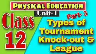 Types of Tournaments  Class XII Physical Education  Unit I [upl. by Akoyin532]