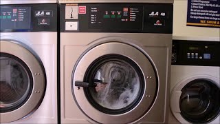 Laundrette monthly  Ipso JLA 40 commercial washer old model on a warm wash final spin 800rpm [upl. by Nolyat17]