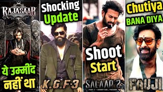 The Raja Saab Motion Poster  Kgf Chapter 3  Fauji Poster  Salaar 2 Shoot  Kanguva  Ghajini 2 [upl. by Dincolo]