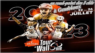 Le Tour de Wallonie 🚲  au rondpoint des 3 clés  à Gembloux  24072023  🚲 [upl. by Nodyl]