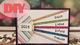 Silvesterkarte selber basteln  Neujahr  New Year Card  DIY [upl. by Ymmor882]