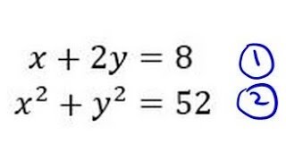 Simultaneous Equations one Quadratic one Linear 2 [upl. by Birkett]