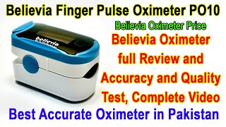 Believia Finger Pulse Oximeter PO10  Best Accurate Oximeter in Pakistan  Believia Oximeter Price [upl. by Anette]