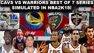 New look Cavaliers vs Warriors  Best of 7 Series Simulated in NBA2K18 [upl. by Kcireddor]