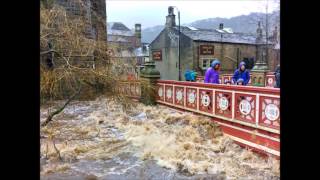 Hebden Bridge Flooding 26 Dec 2015  Slideshow [upl. by Yauqram]