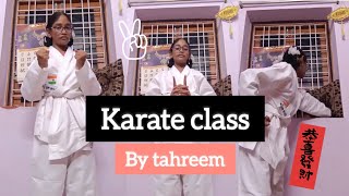 Karate class by tahreem 🥋🎐 karate selfdefenceclass [upl. by Radke876]