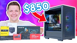 The BEST 850 Gaming PC Build 2023 😄 Budget Build Guide w Benchmarks [upl. by Kenlee]